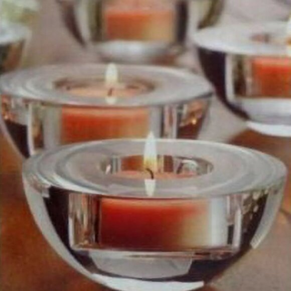 Shannon Crystal Votive Candle Holders Allegro Style, 8 Piece Set - Picture 2 of 3